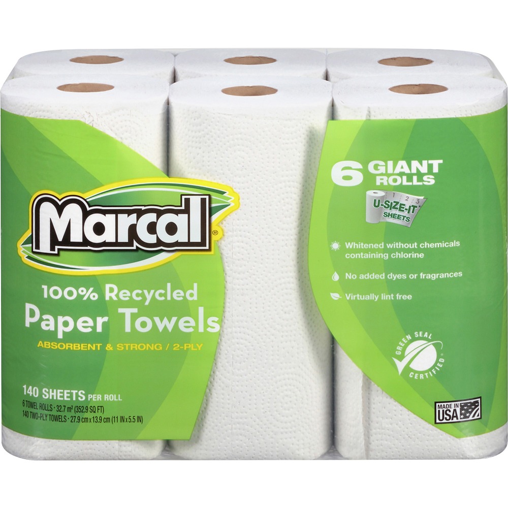 1022026045__85420.jpg Marcal 100% Recycled Giant Roll Paper Towels 6181 - Image 1