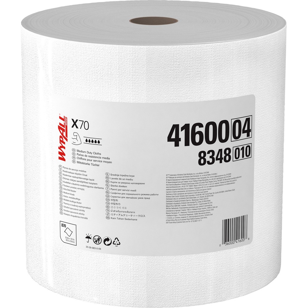 WypAll Power Clean X70 Medium Duty Cloths Jumbo Roll 41600