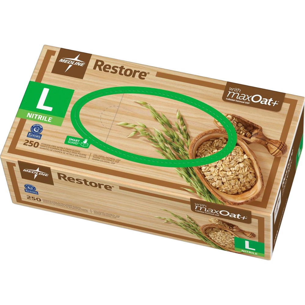 Medline Restore Nitrile Exam Gloves with Oatmeal OAT6803