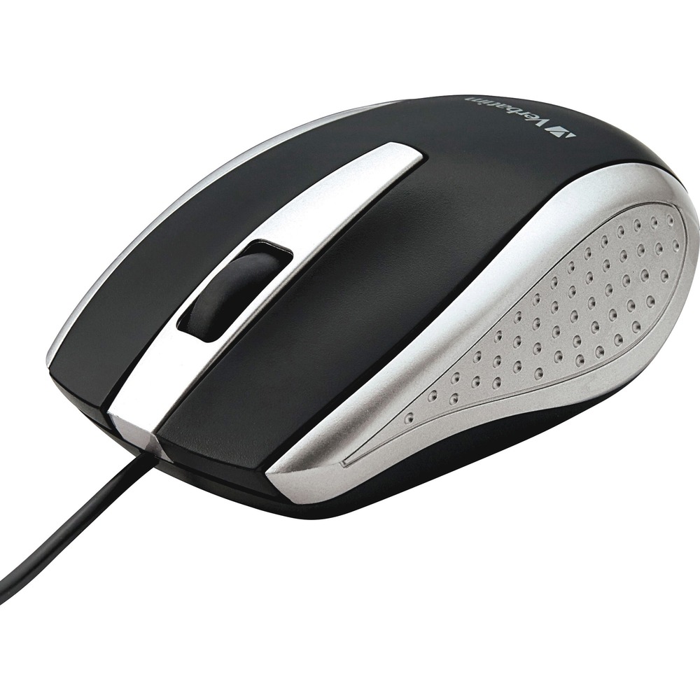 Verbatim Corded Notebook Optical Mouse - Silver 99741
