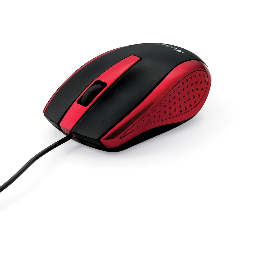 Verbatim Corded Notebook Optical Mouse - Red 99742