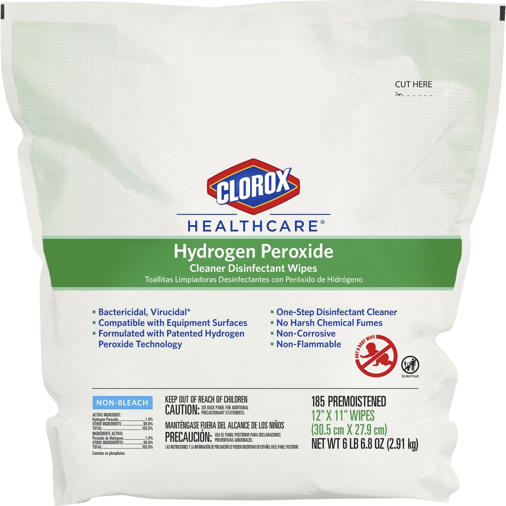 Clorox Healthcare Hydrogen Peroxide Cleaner Disinfectant Wipes 30827