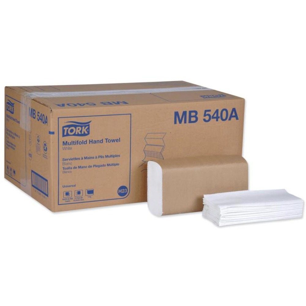 1048171394__71856.jpg TORK Multifold Hand Towel, White, H2, Universal, 3-Panel MB540A - Image 1