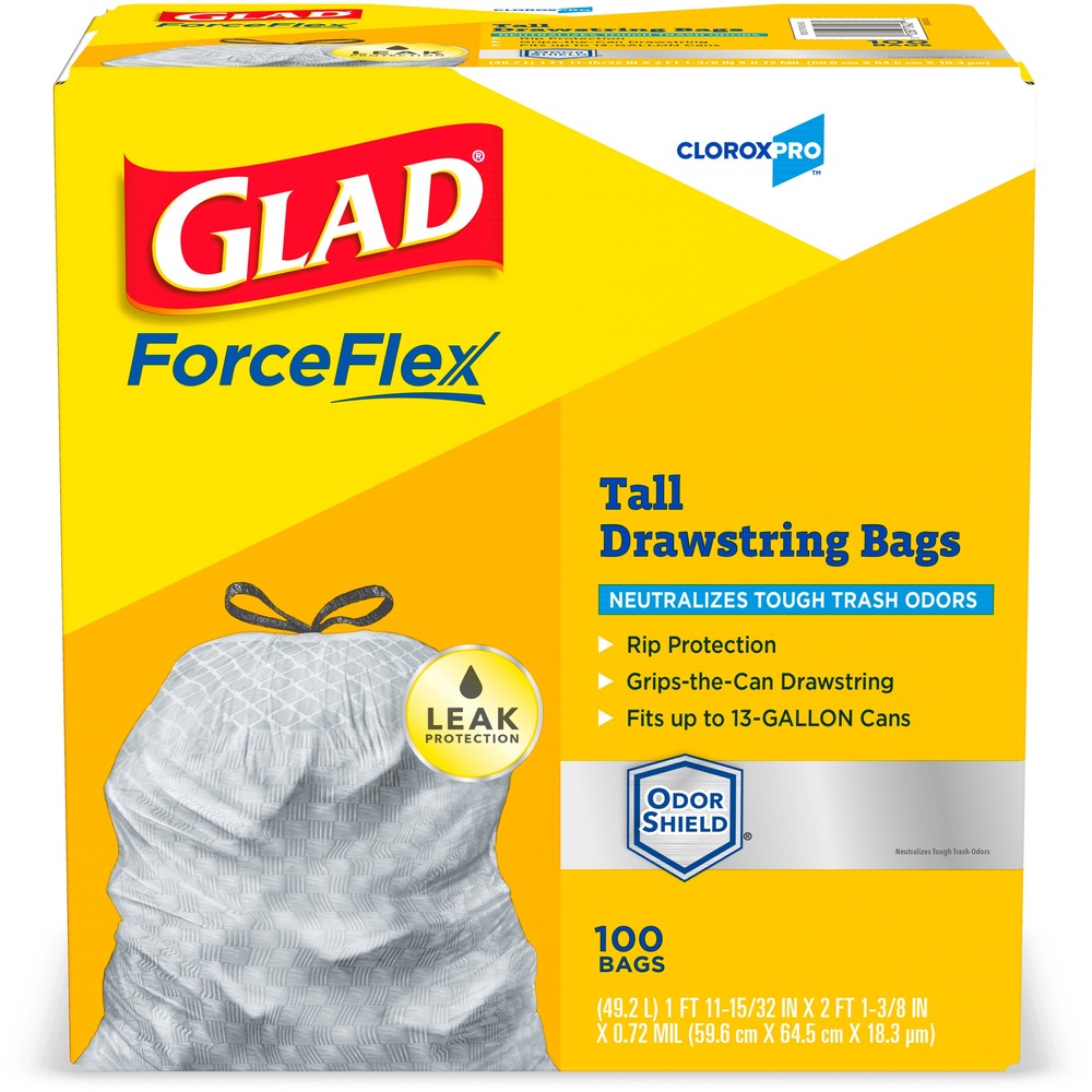 1056308069__65055.jpg CloroxPro™ ForceFlex Tall Kitchen Drawstring Trash Bags 70427BD - Image 1