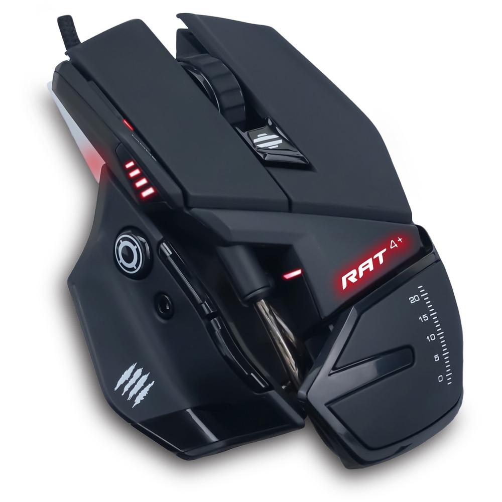 Mad Catz The Authentic R.A.T. 4+ Optical Gaming Mouse MR03MCAMBL00