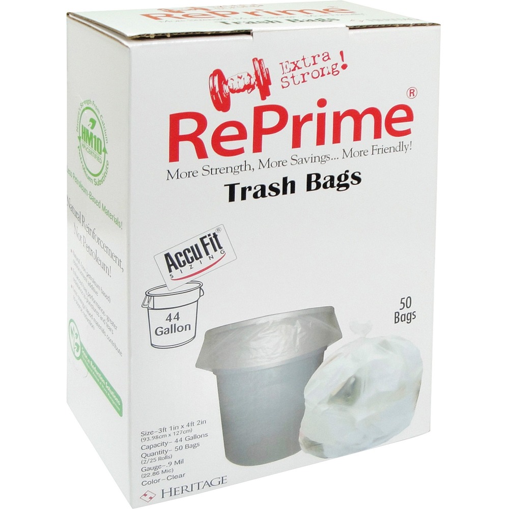 Heritage RePrime AccuFit 44-gal Can Liners H7450TCRC1CT