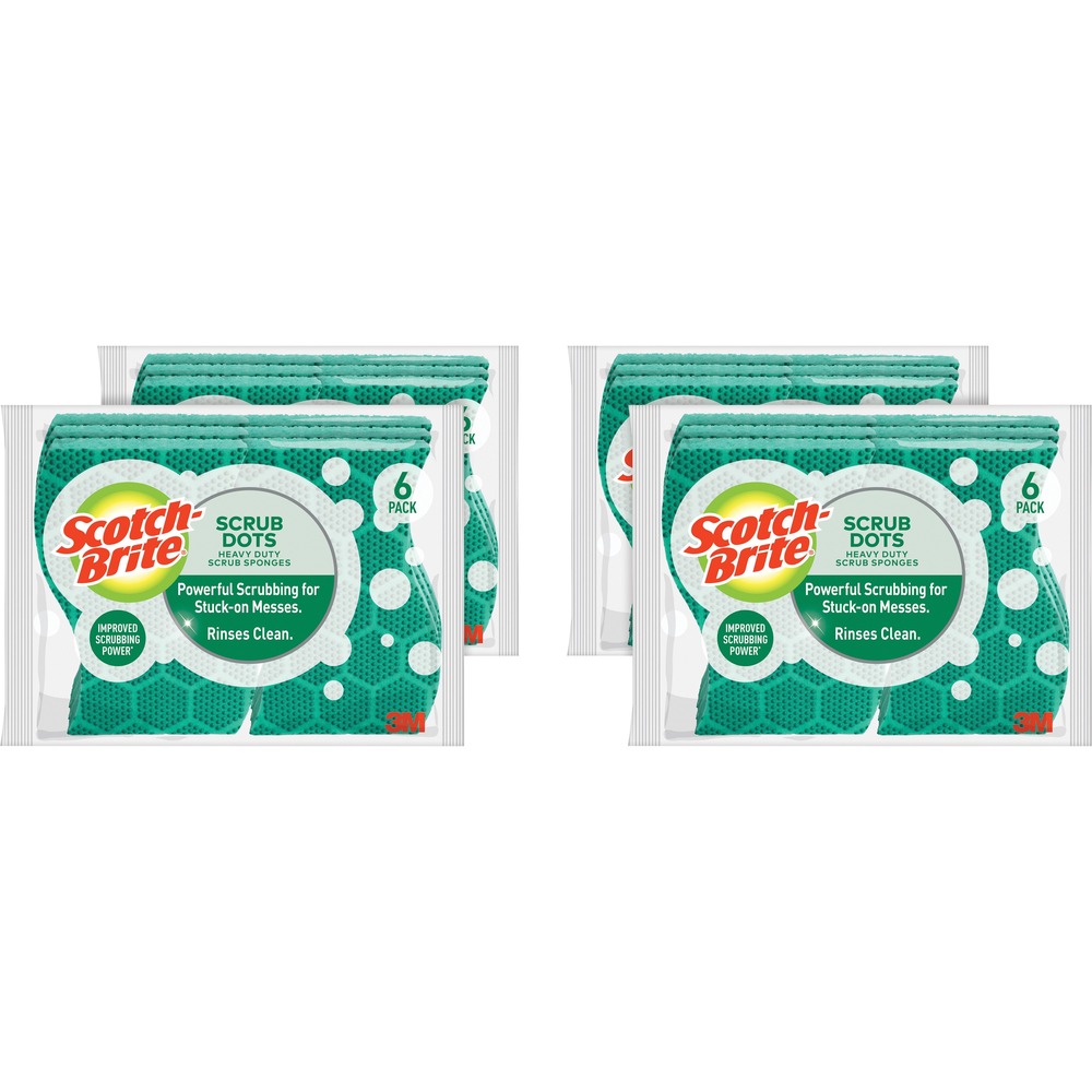Scotch-Brite Scrub Dots Heavy-duty Scrub Sponge 303064CT