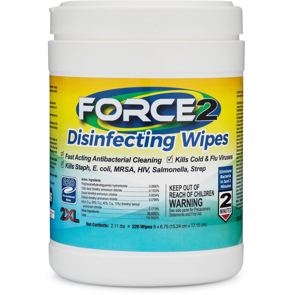 2XL FORCE2 Disinfecting Wipes 407CT