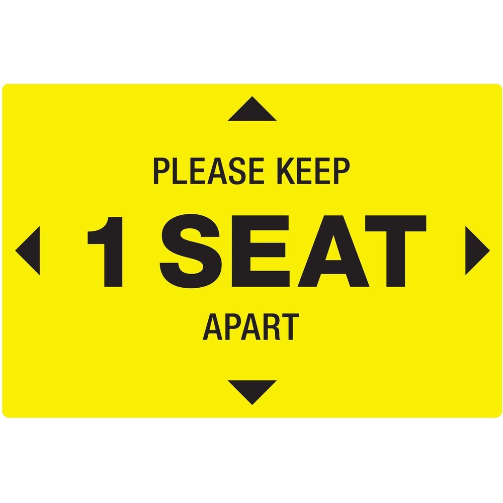 Avery Surface Safe PLEASE KEEP 1 SEAT APART Decals 83073