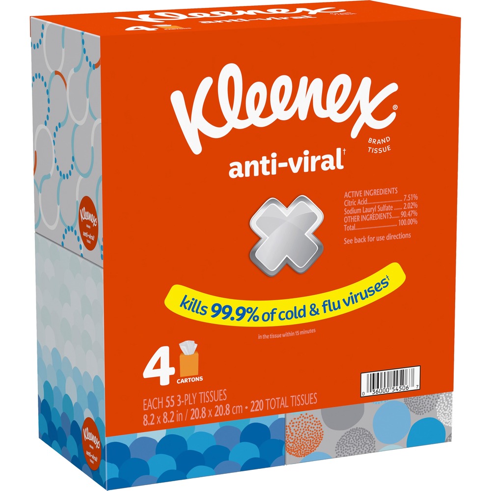 Kleenex Anti-viral Facial Tissue 54506CT