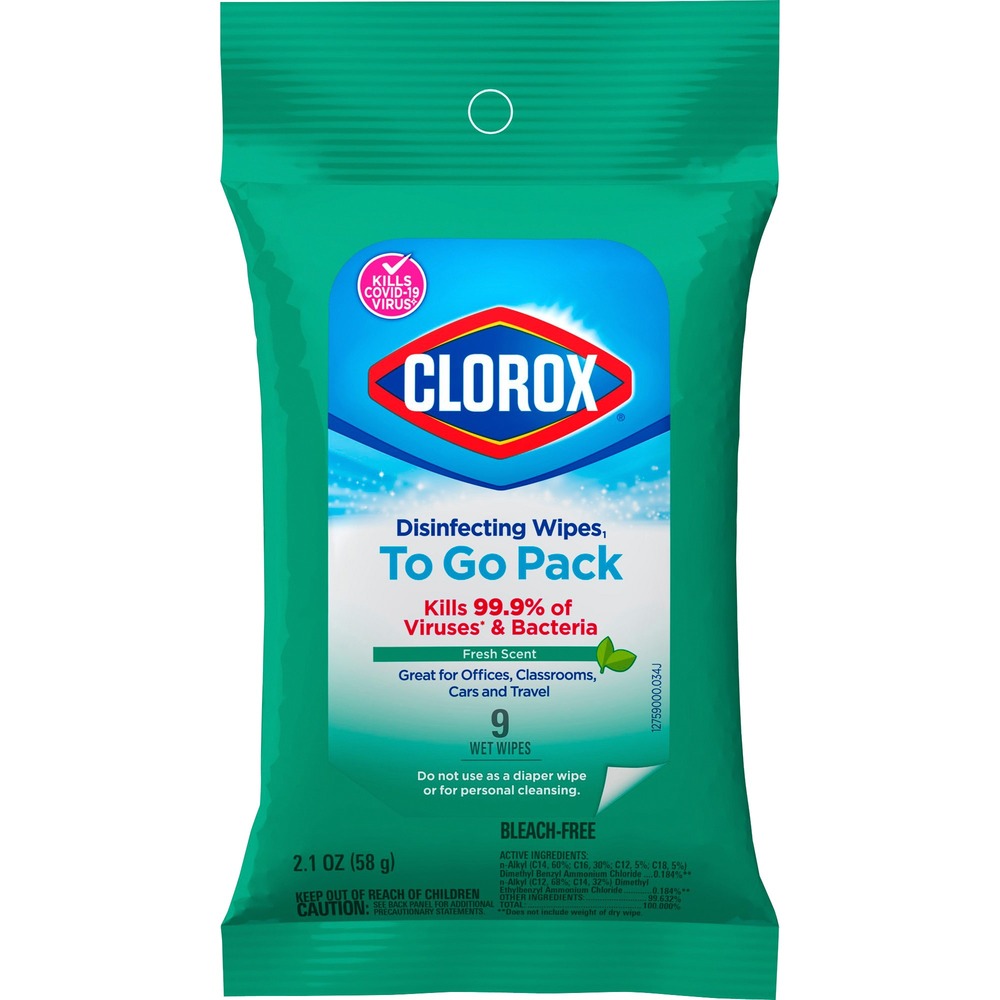 Clorox On The Go Bleach-Free Disinfecting Wipes 60133CT