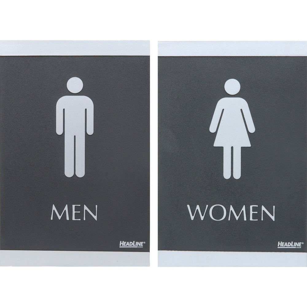 1074487481__25038.jpg Headline Signs ADA MEN/WOMEN Restroom Sign 4248 - Image 1