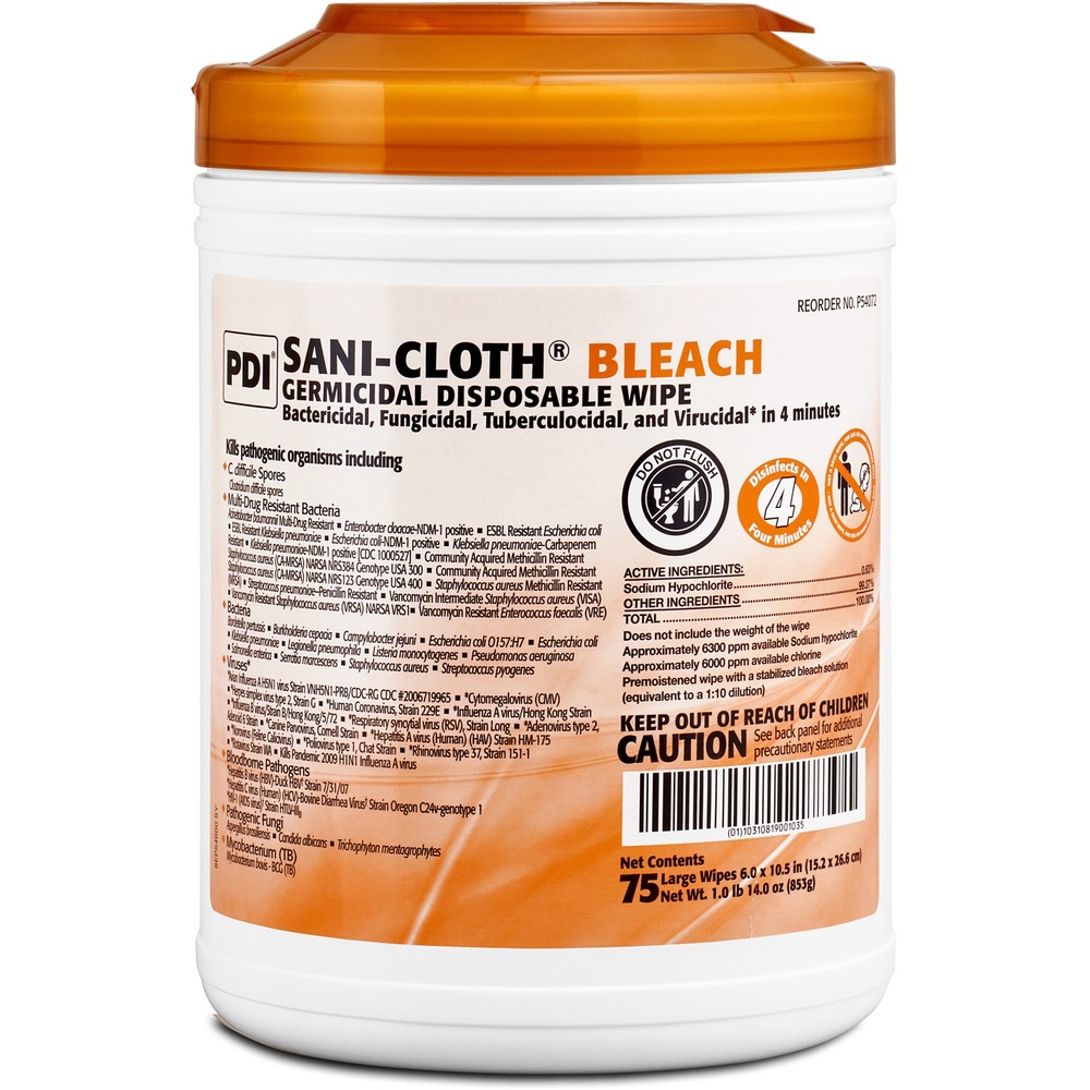 PDI Sani-Cloth Bleach Germicidal Wipes P54072