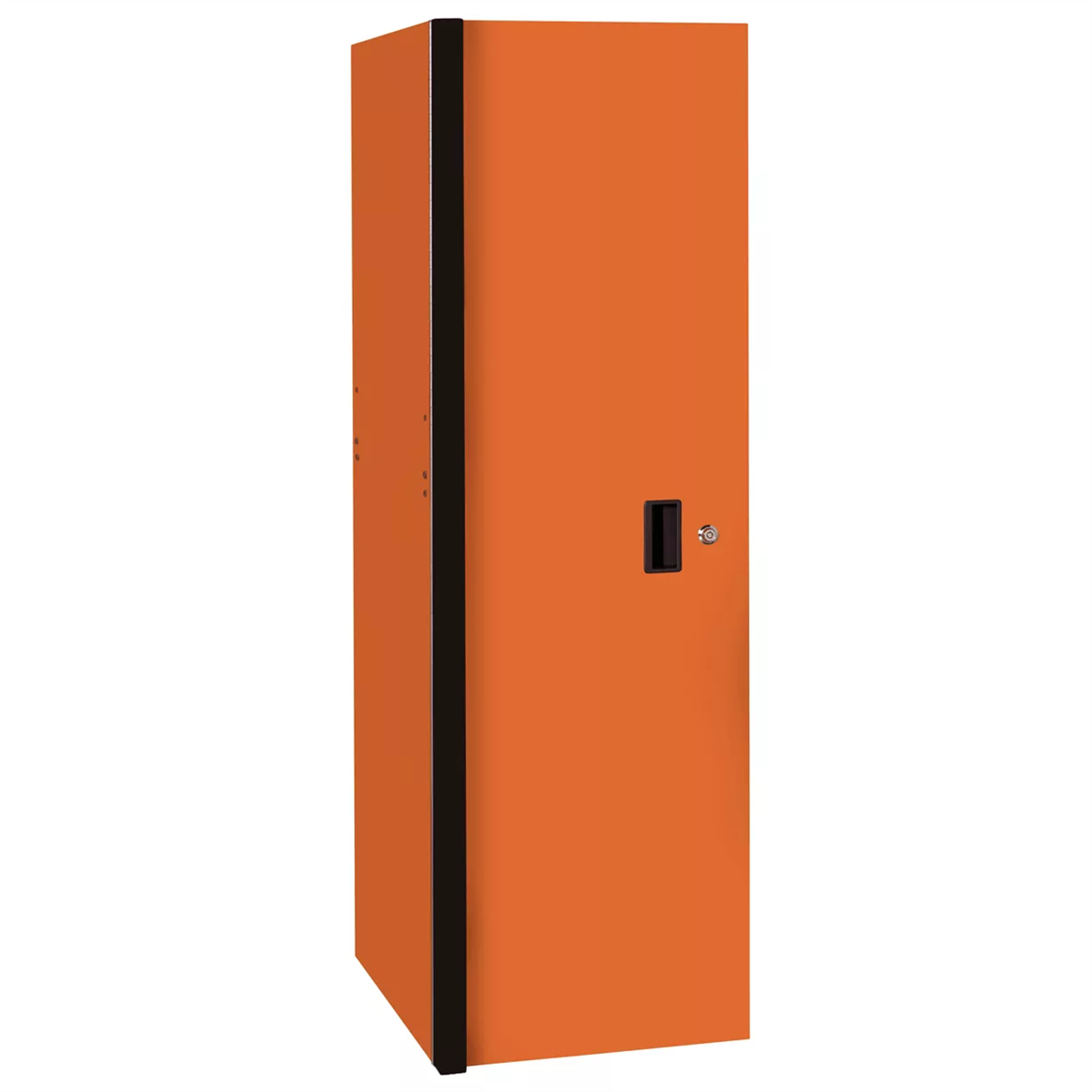 EXTRX243003SLORBK_1200Wx1200H__02256.png RX Series 24"W x 30"D 3 Drawer and 3 Shelf Side Locker Orange with Black Handles - Image 1