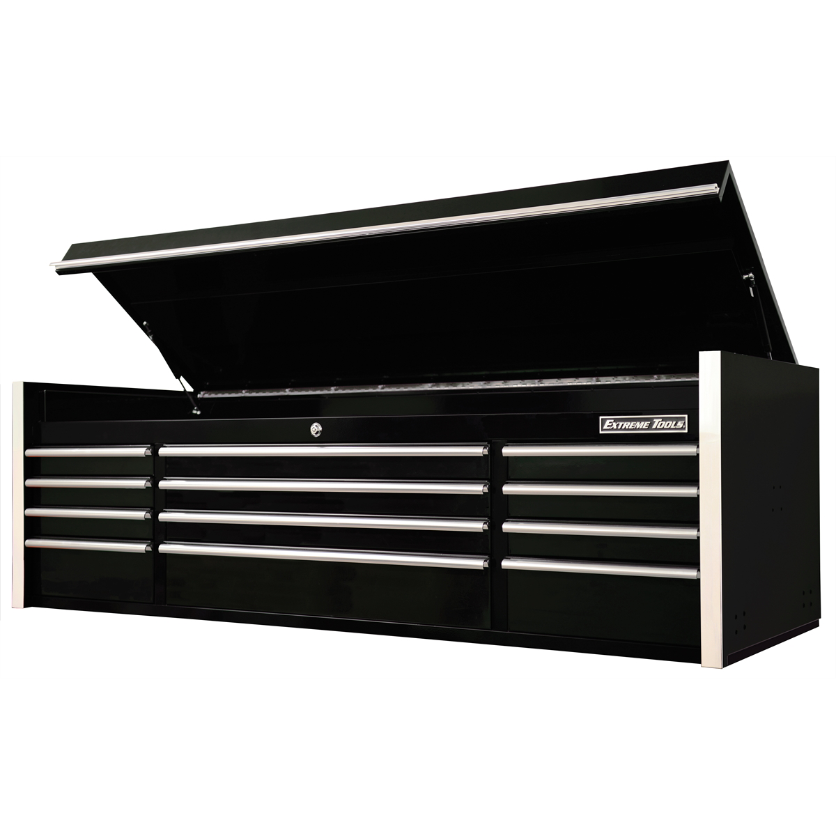 EXTRX722512CHBK_1200Wx1200H__58848.png Extreme Tools 72" 12-Drawer Top Chest, Black - Image 1