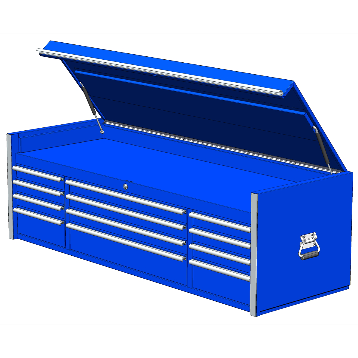 EXTRX722512CHBL_1200Wx1200H__95819.png Extreme Tools 72" 12-Drawer Top Chest, Blue - Image 1