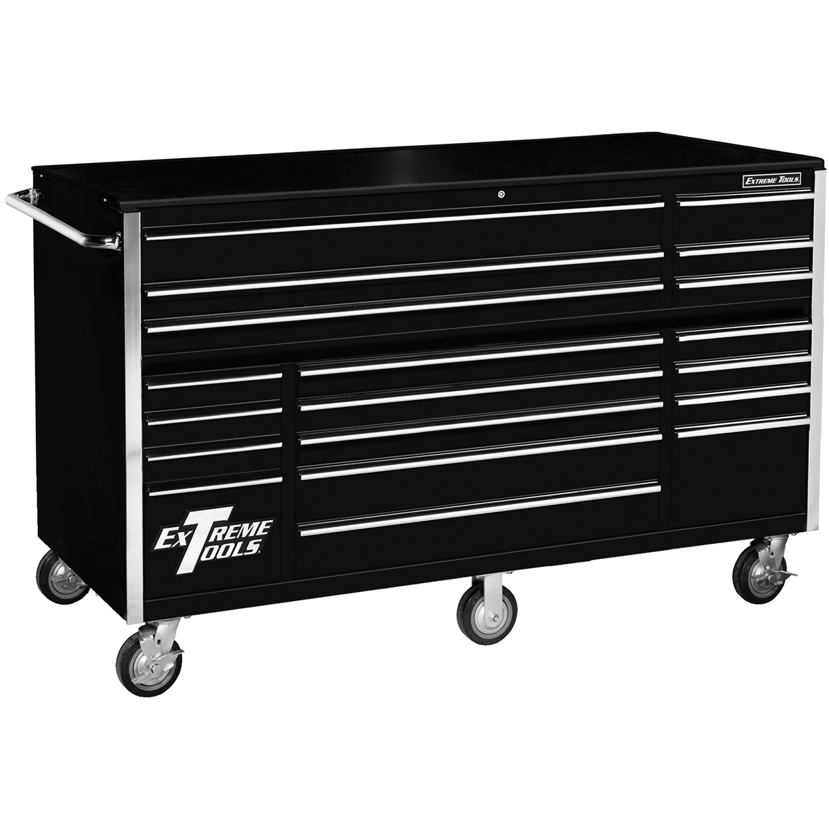EXTRX722519RCBK_1200Wx1200H__66734.png 72" 19 Drawer Roller Cabinet, Black - Image 1