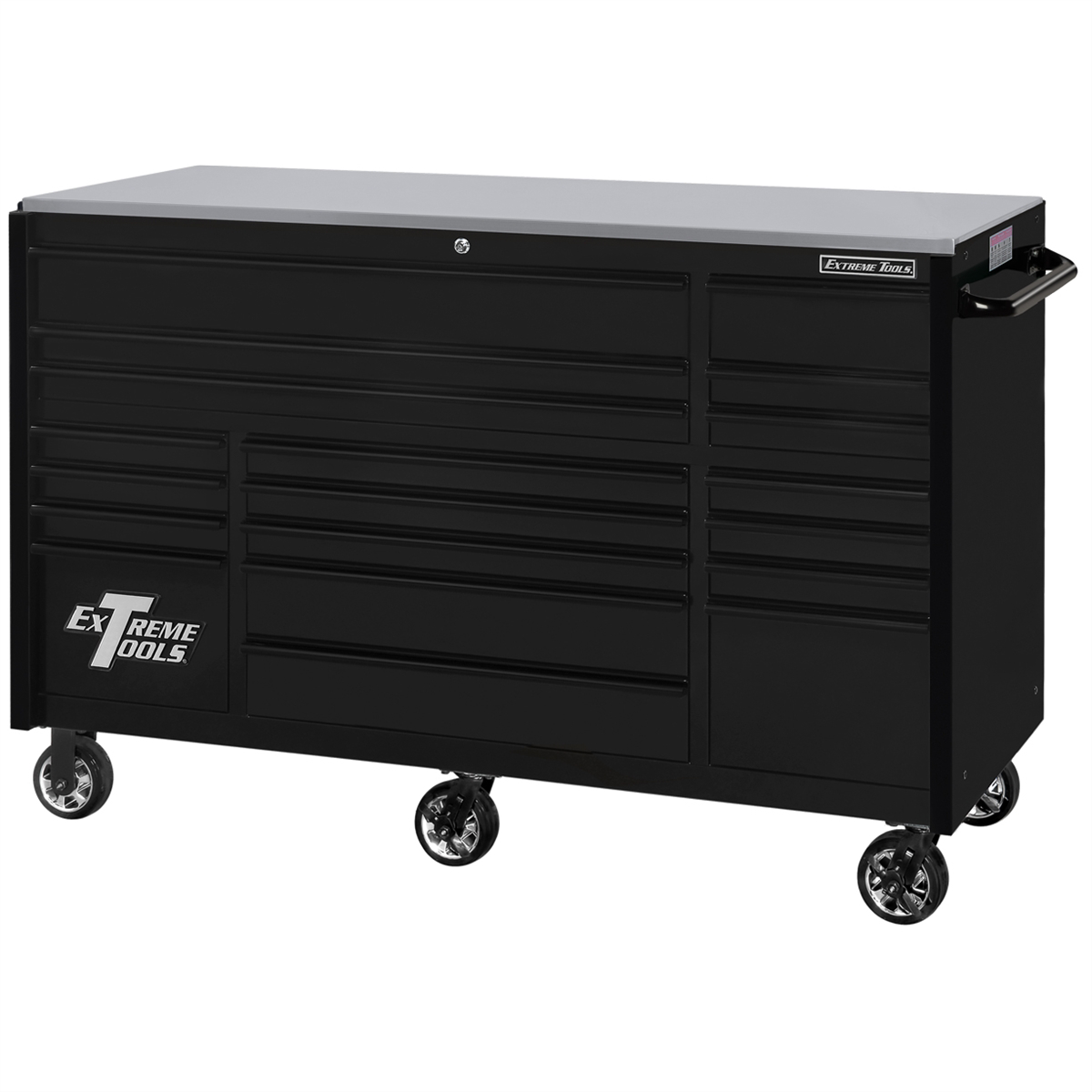 EXTRX722519RCMBBK-X_1200Wx1200H__19082.png RX Series 72" 19 Drwr 25" Dp Roller Cab, Mat Blck - Image 1