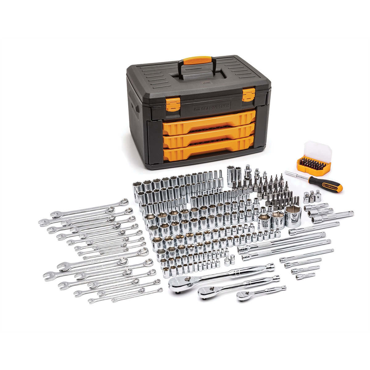 243PC 6 POINT 1/4" 3/8" 1/2" DR TOOL SET