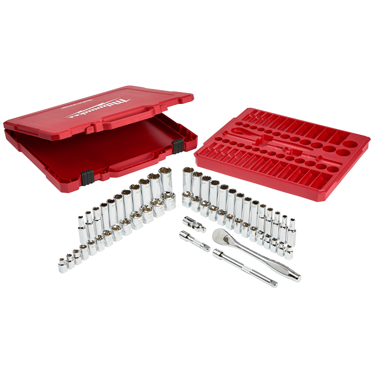 MLW48-22-9008_1200Wx1200H__76360.png 3/8" Dr 56pc Ratchet & Socket Set SAE & Metric - Image 1