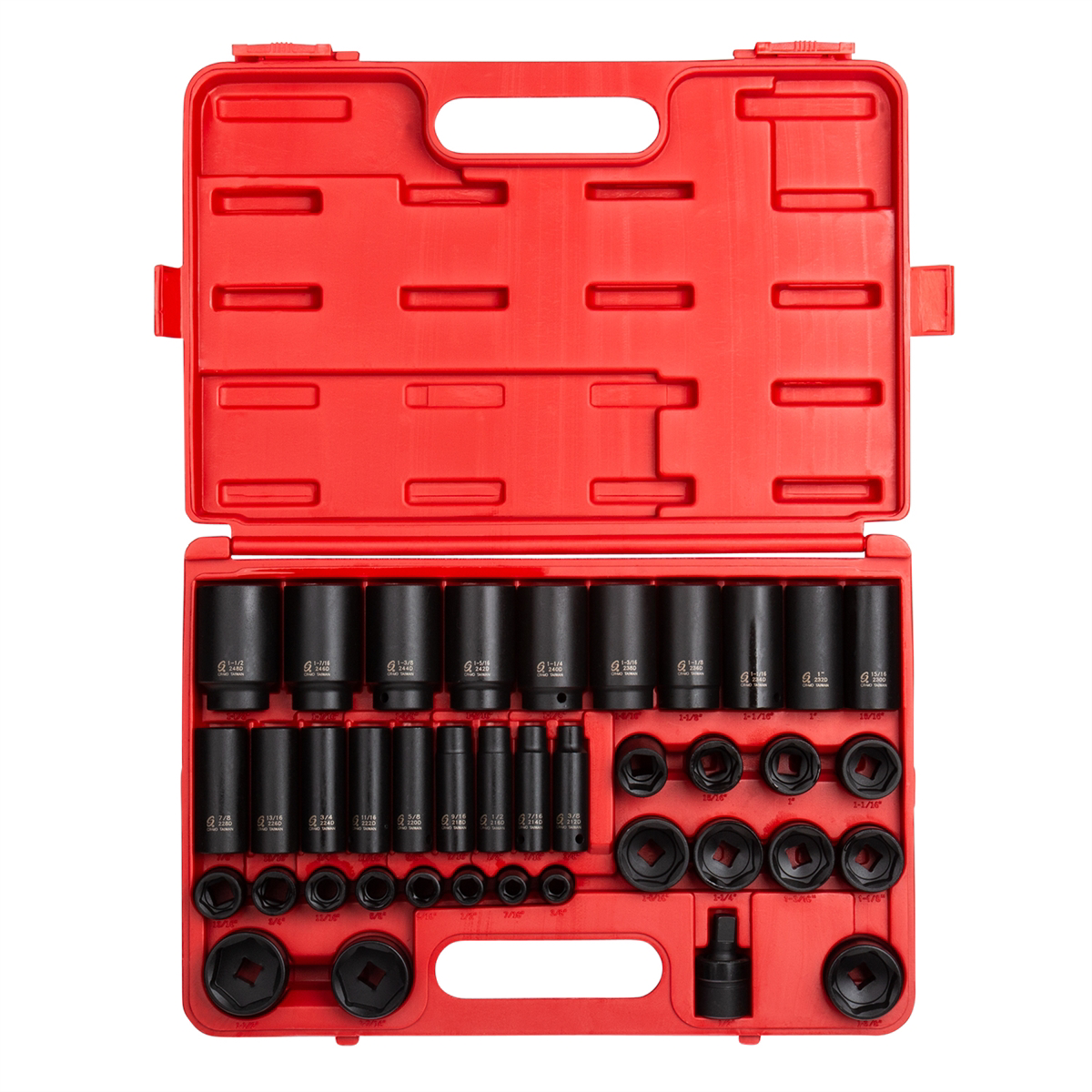 1/2" Drive 39 Piece SAE Deep Impact Socket Set